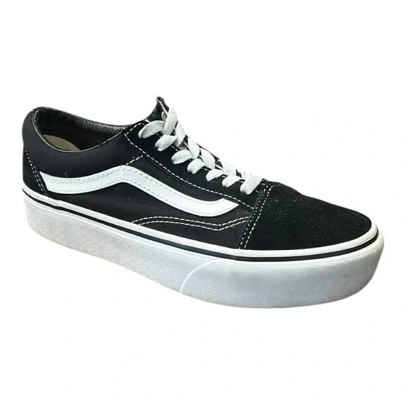 VANS Old Skool Plat Classics Black White Men's Size 5.0 Women’s 6.5 - Picture 2 of 9